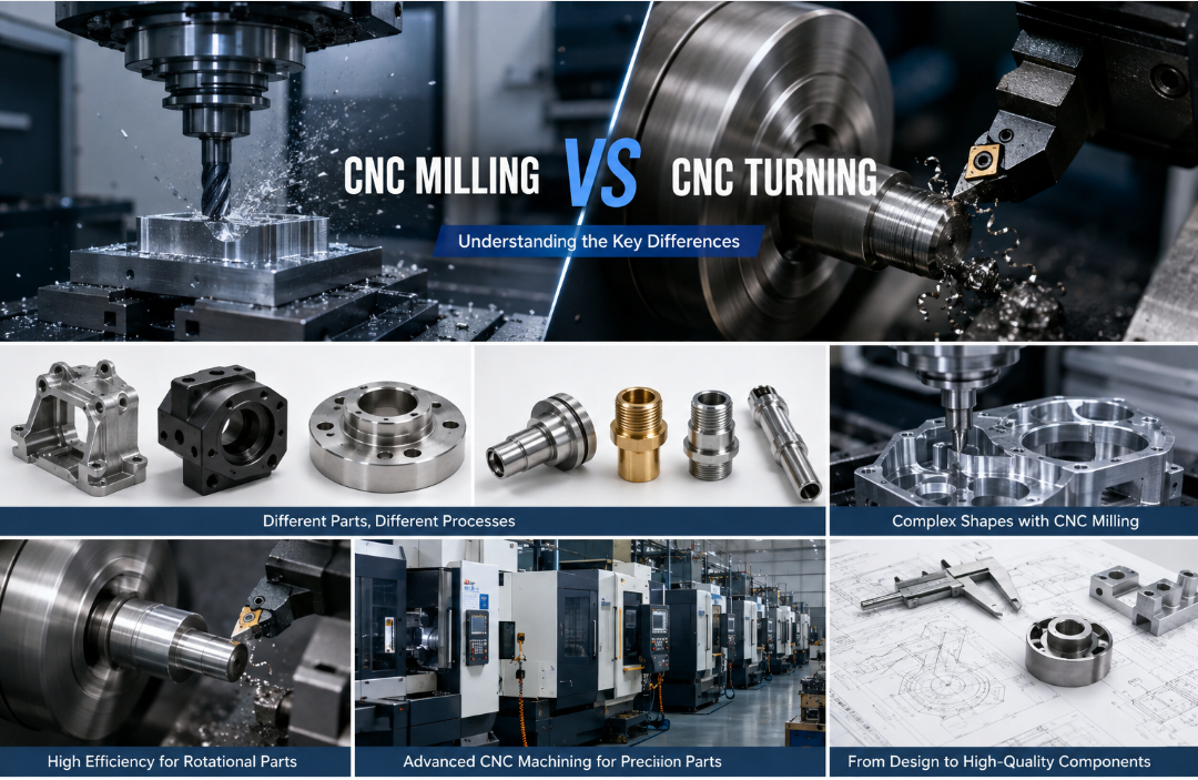 Care sunt diferențele dintre frezarea CNC și strunjirea CNC?