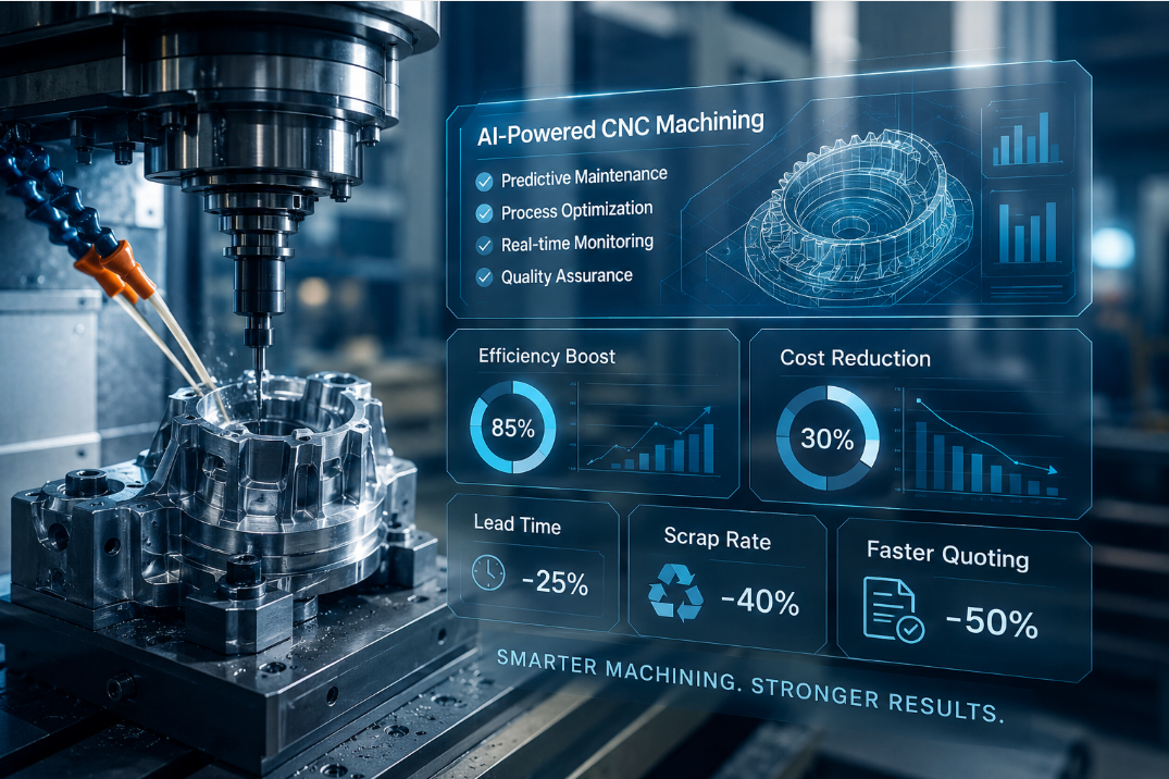 Poate inteligența artificială să facă prelucrarea CNC mai rapidă și mai rentabilă?